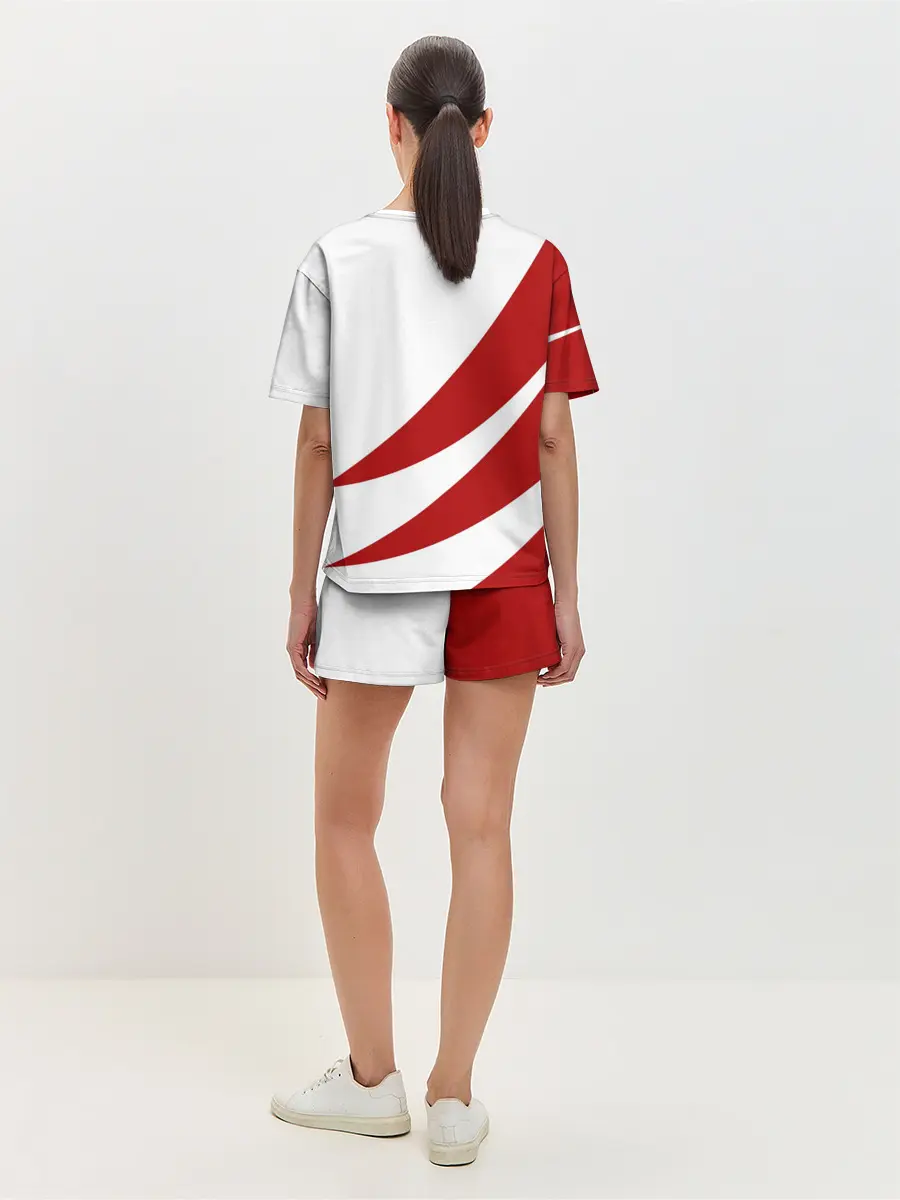 Женская пижама с шортами / ГЕОМЕТРИЧЕСКОЕ СЕРДЦЕ.