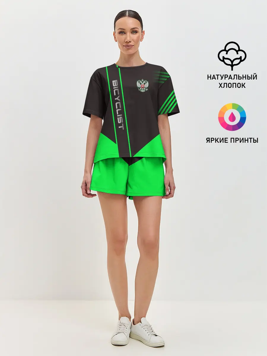 Женская пижама с шортами / Bicyclist