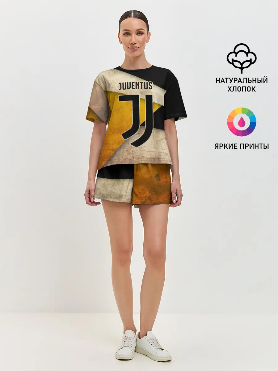 Женская пижама с шортами / Ювентус олд