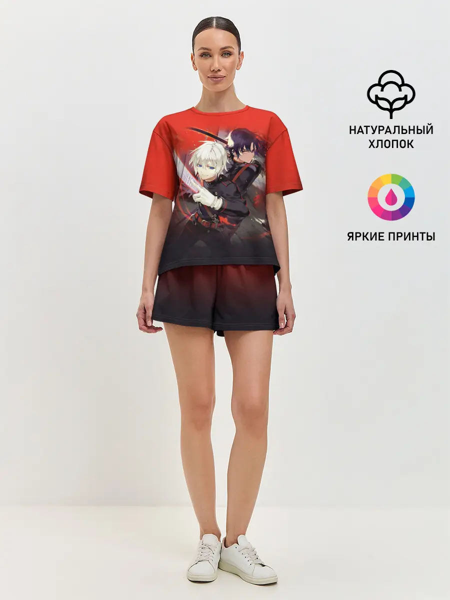 Женская пижама с шортами / Shinya & Guren