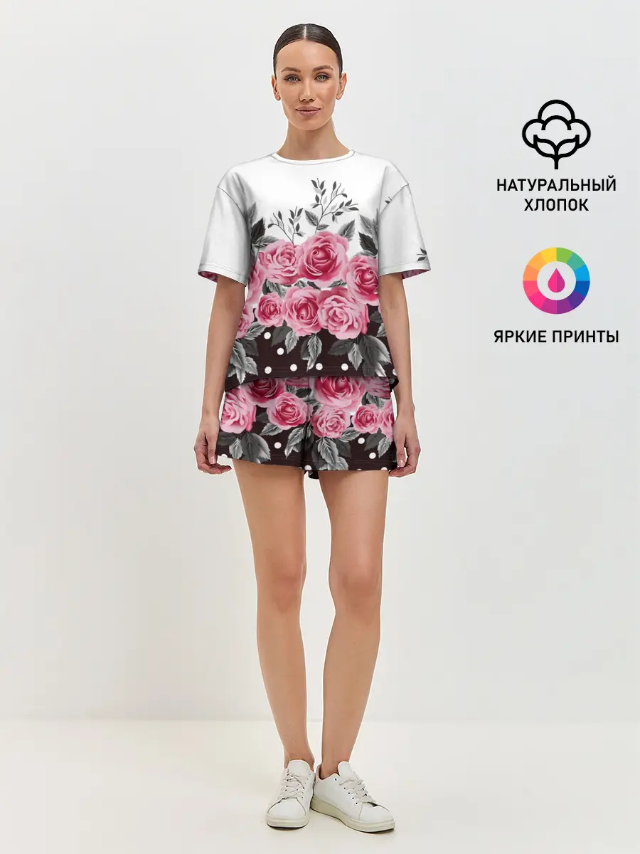 Женская пижама с шортами / Rose Trend