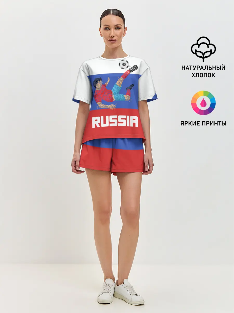 Женская пижама с шортами / Футбол Россия