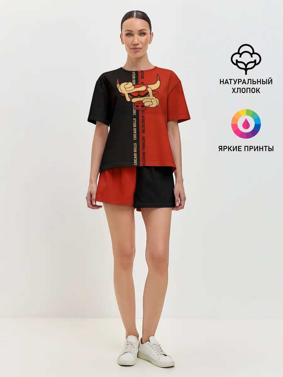 Женская пижама с шортами / NBA. Chicago bulls