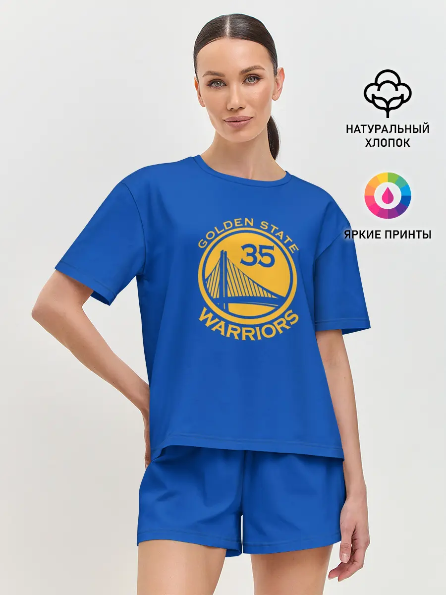 Женская пижама с шортами / Kevin Durant форма GSW