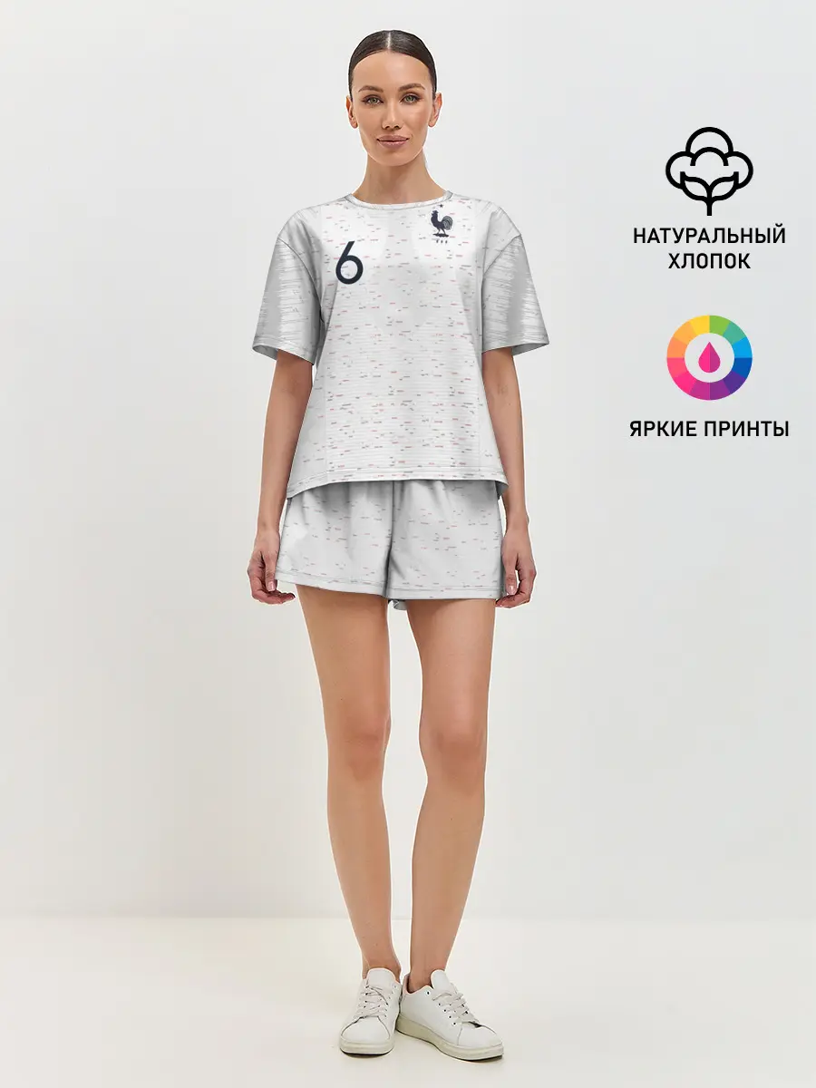 Женская пижама с шортами / Pogba away 2018 WC