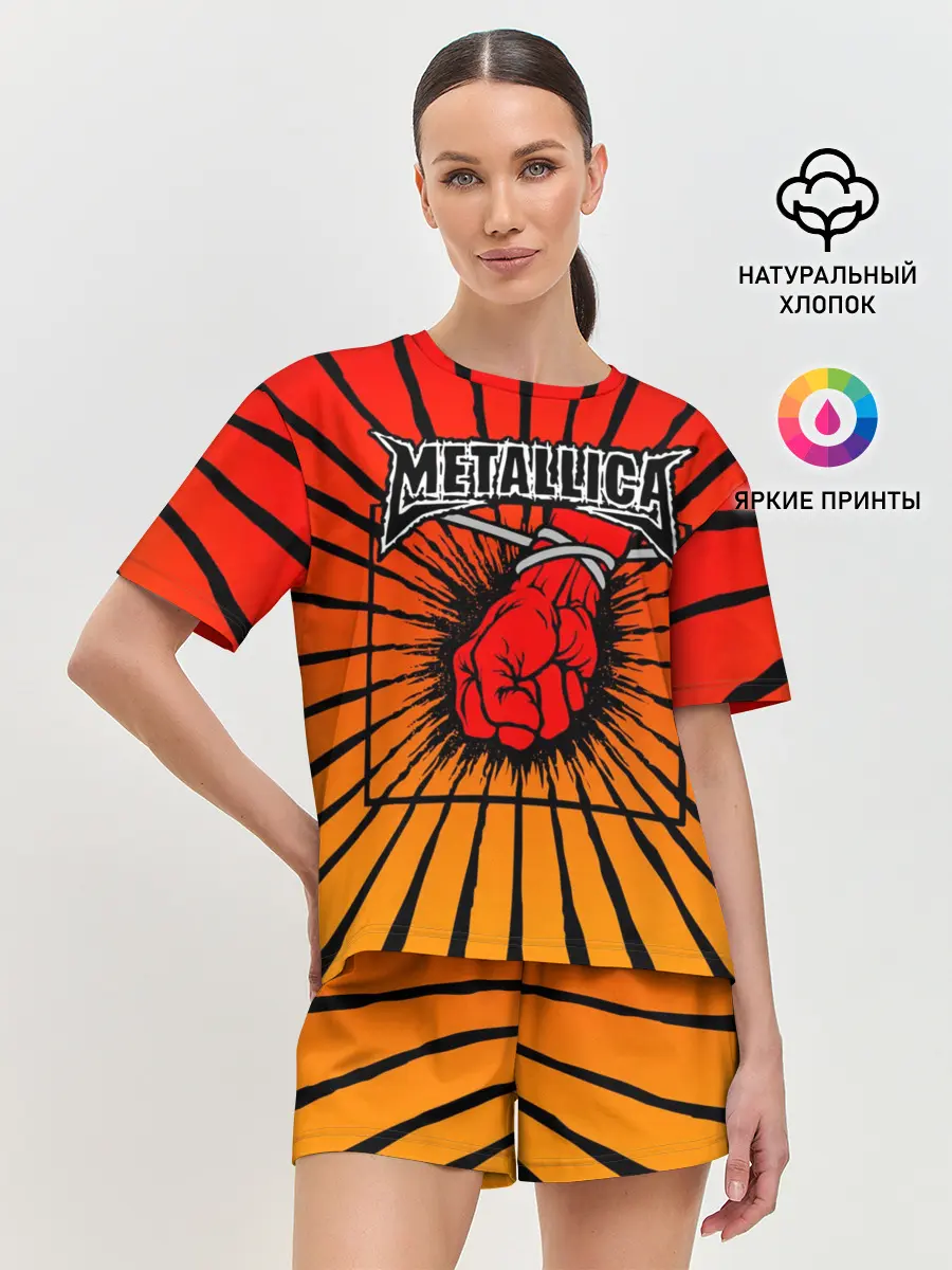 Женская пижама с шортами / Metallica