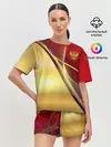 Женская пижама с шортами / RUSSIA SPORT: Red and Gold.