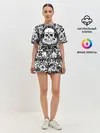 Женская пижама с шортами / Grunge Skull