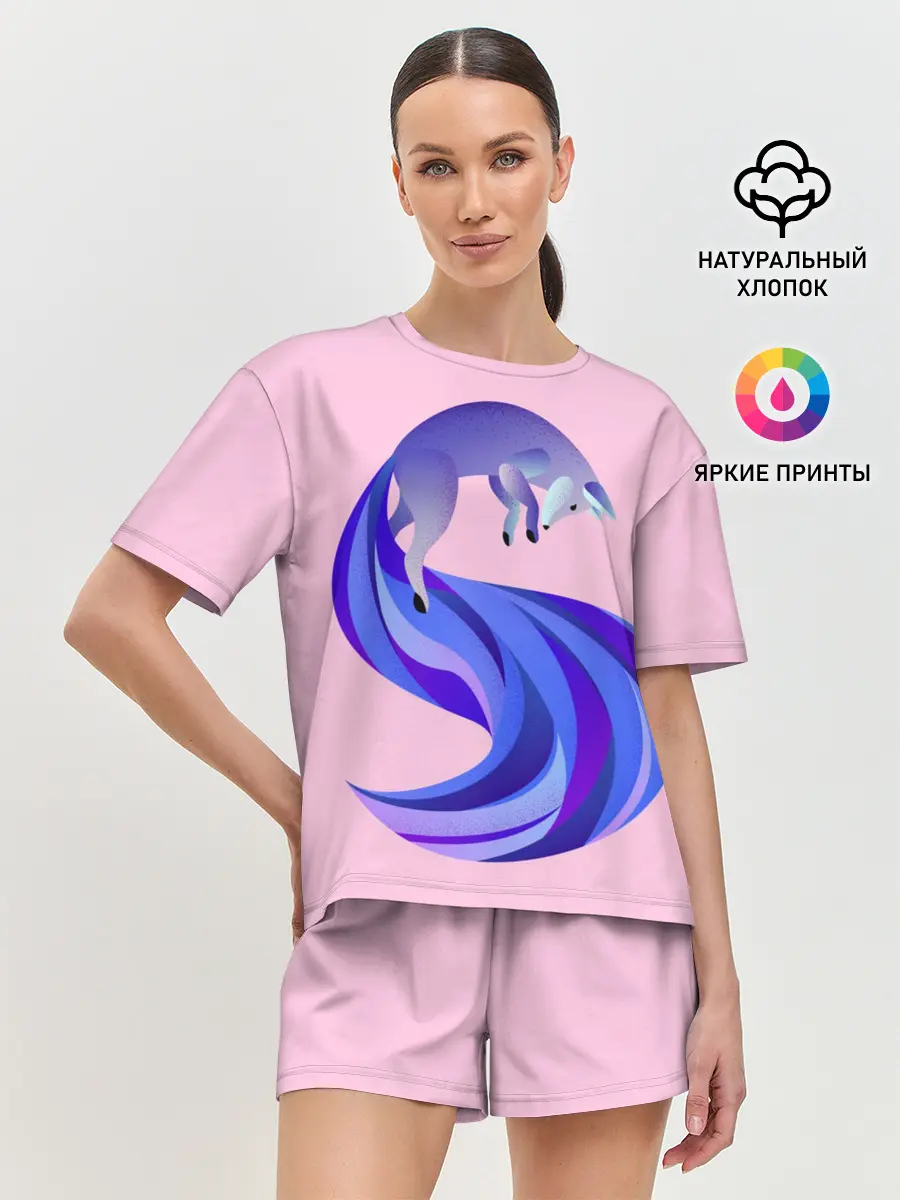 Женская пижама с шортами / Лиса