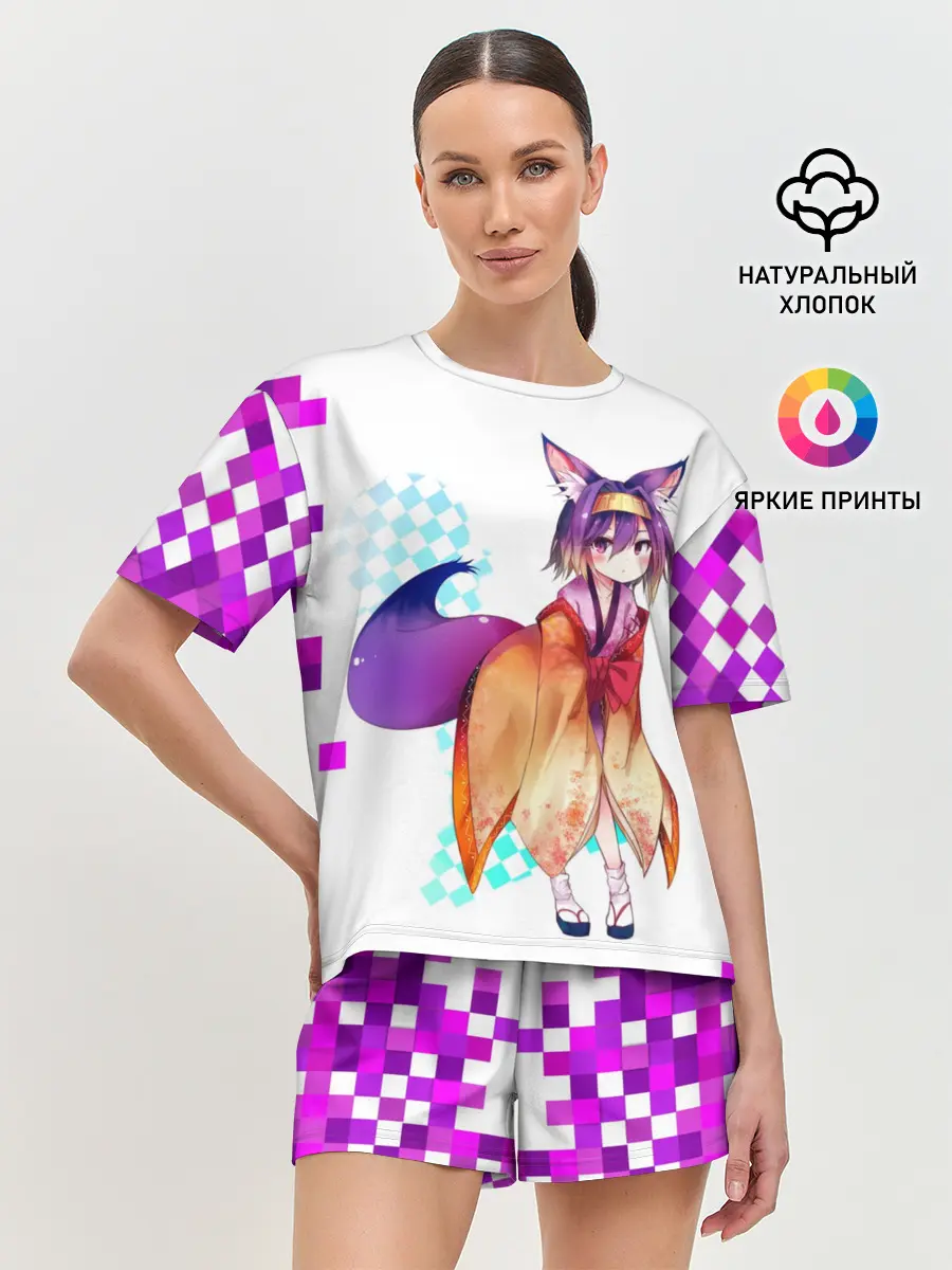 Женская пижама с шортами / Аниме пиксели