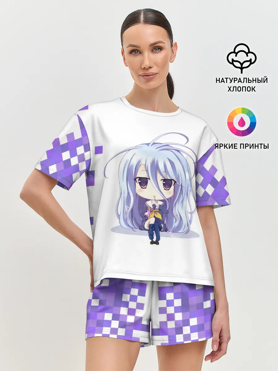 Женская пижама с шортами / Аниме пикселы