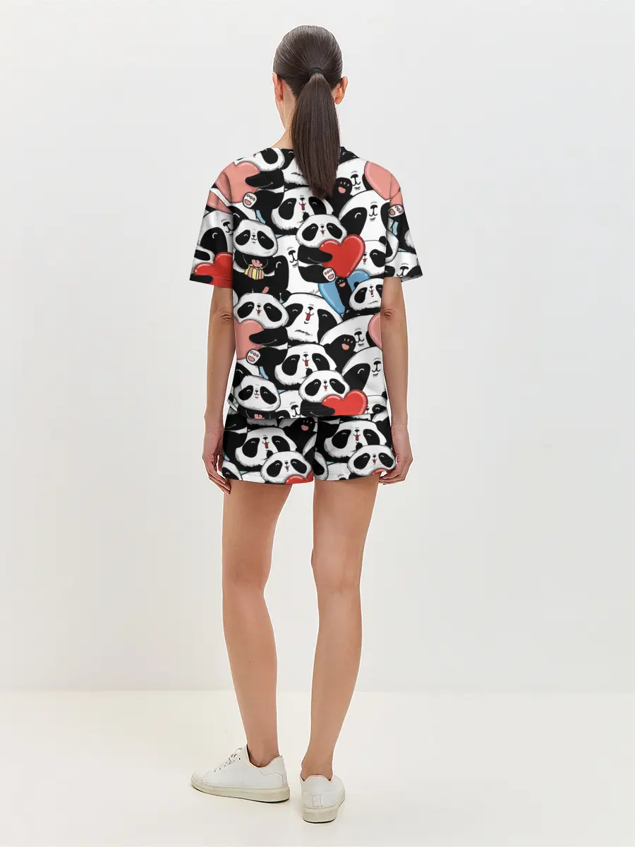 Женская пижама с шортами / Пандяшки