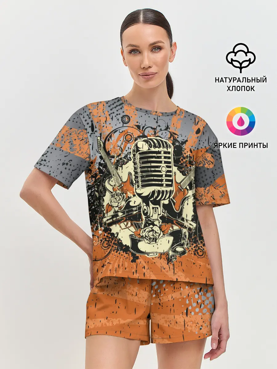 Женская пижама с шортами / Microphone