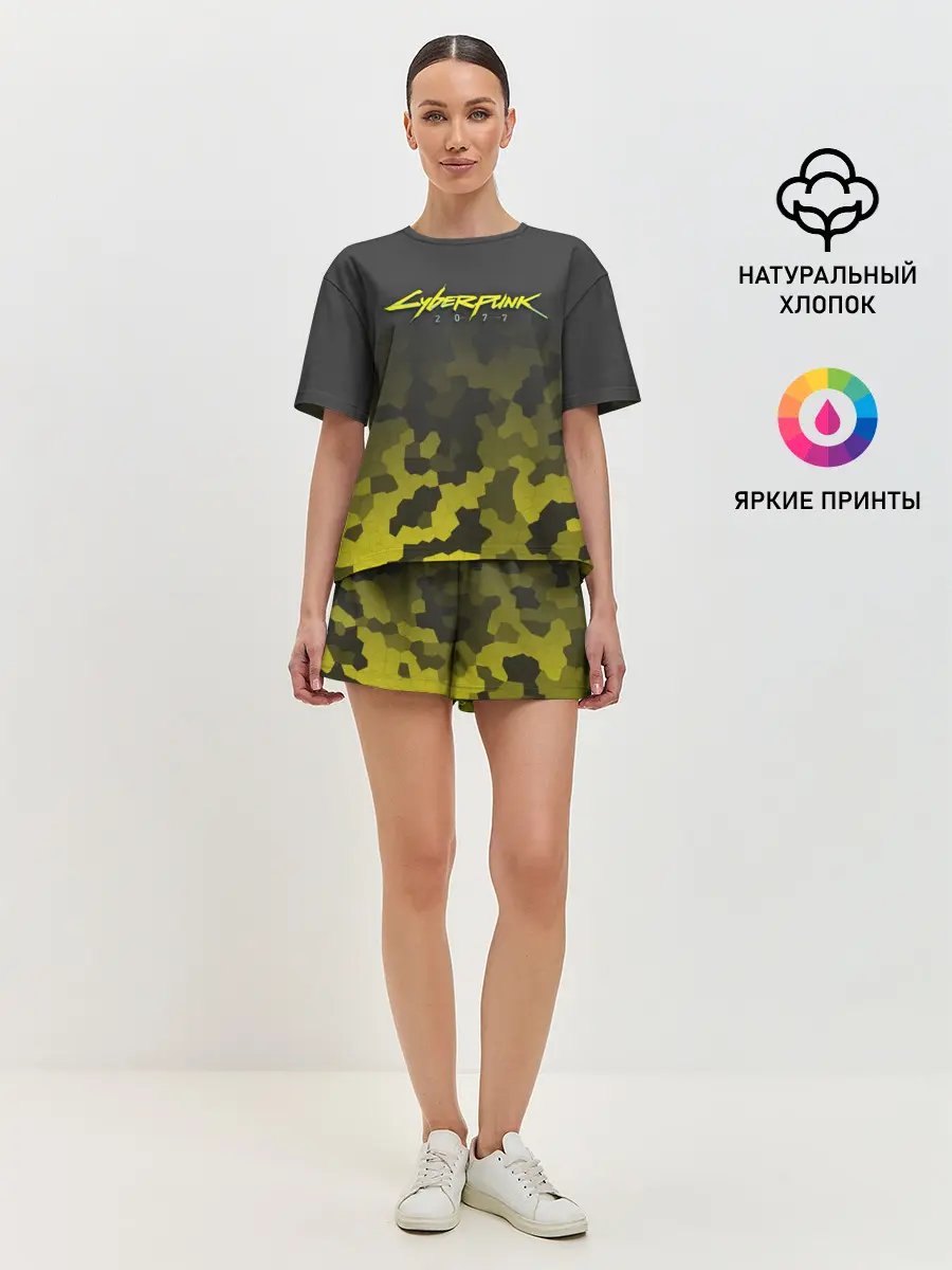 Женская пижама с шортами / CYBERPUNK 2077