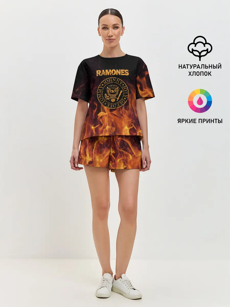 Женская пижама с шортами / Ramones