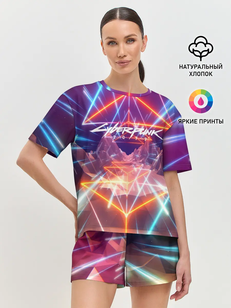 Женская пижама с шортами / Cyber Punk 2077