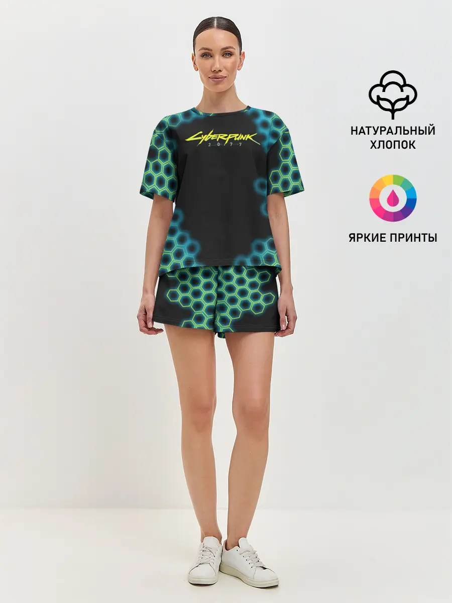 Женская пижама с шортами / CYBERPUNK 2077