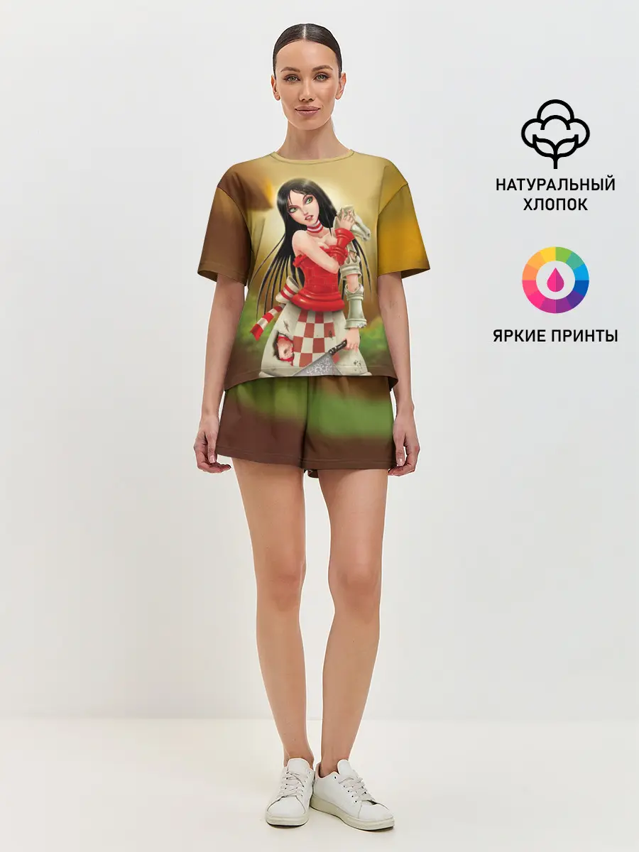 Женская пижама с шортами / Алиса: безумие возвращается