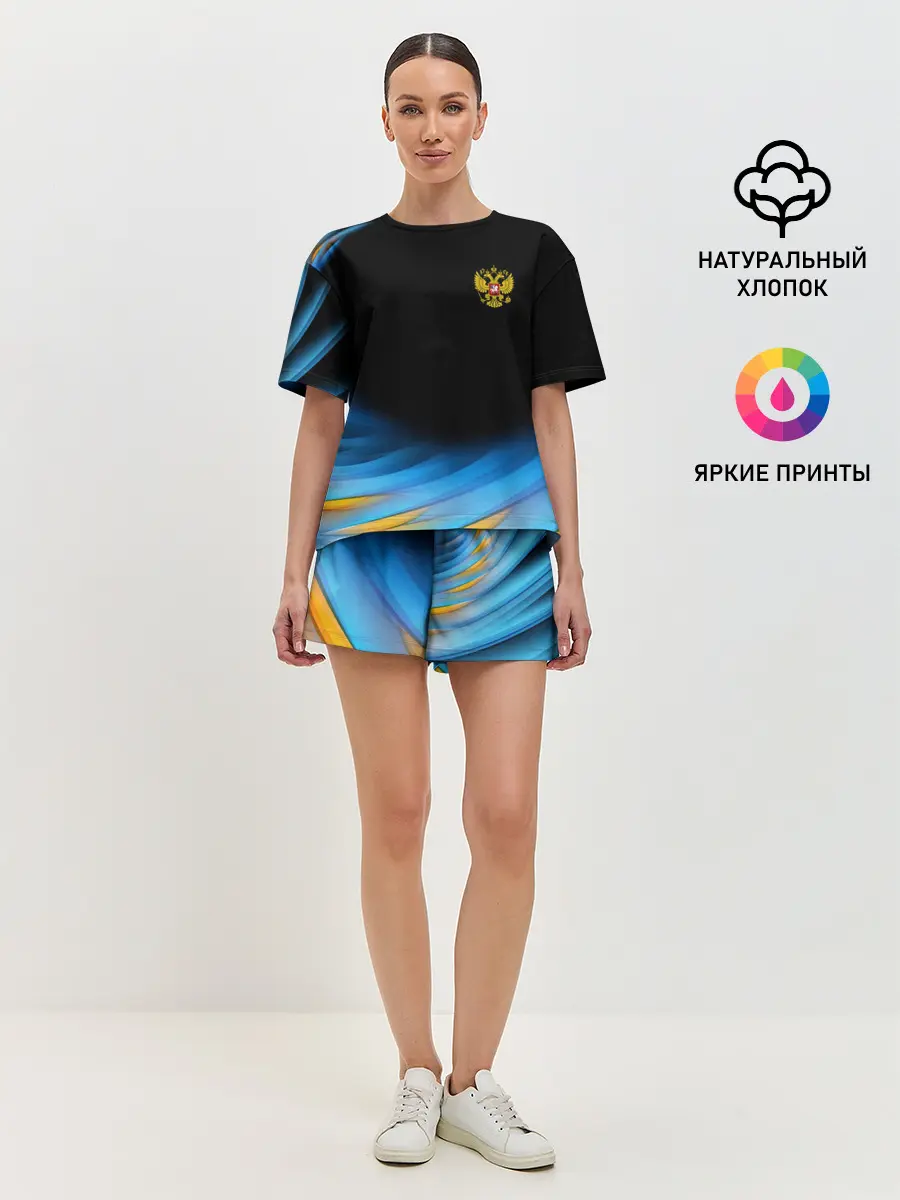 Женская пижама с шортами / Россия спорт
