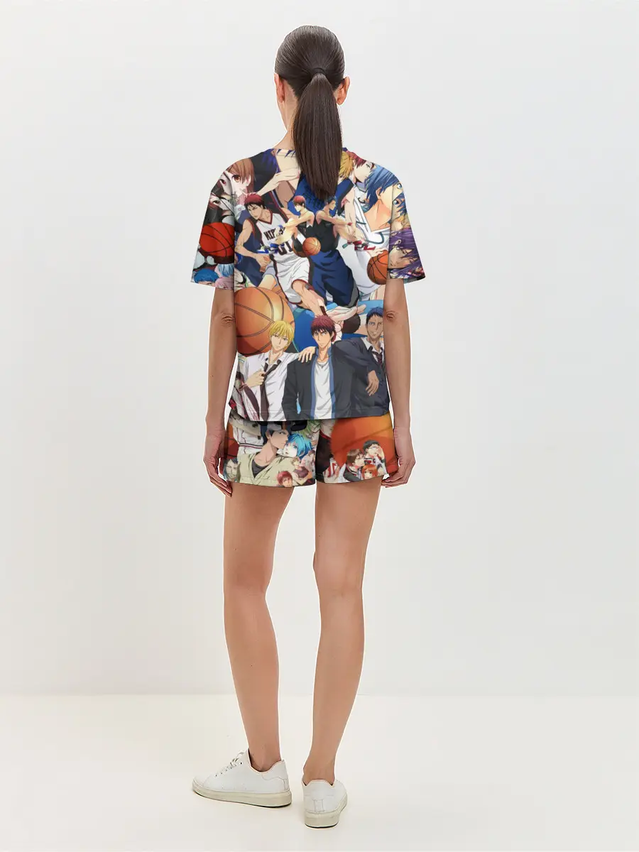 Женская пижама с шортами / Kuroko no Basket паттерн
