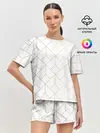 Женская пижама с шортами / Красивая геометрия