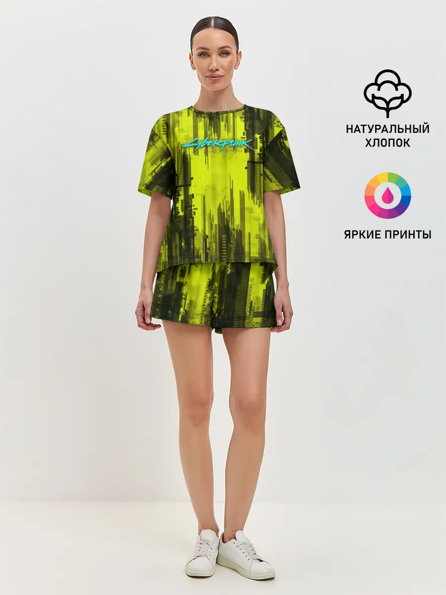Женская пижама с шортами / CYBERPUNK 2077 | КИБЕРПАНК 2077