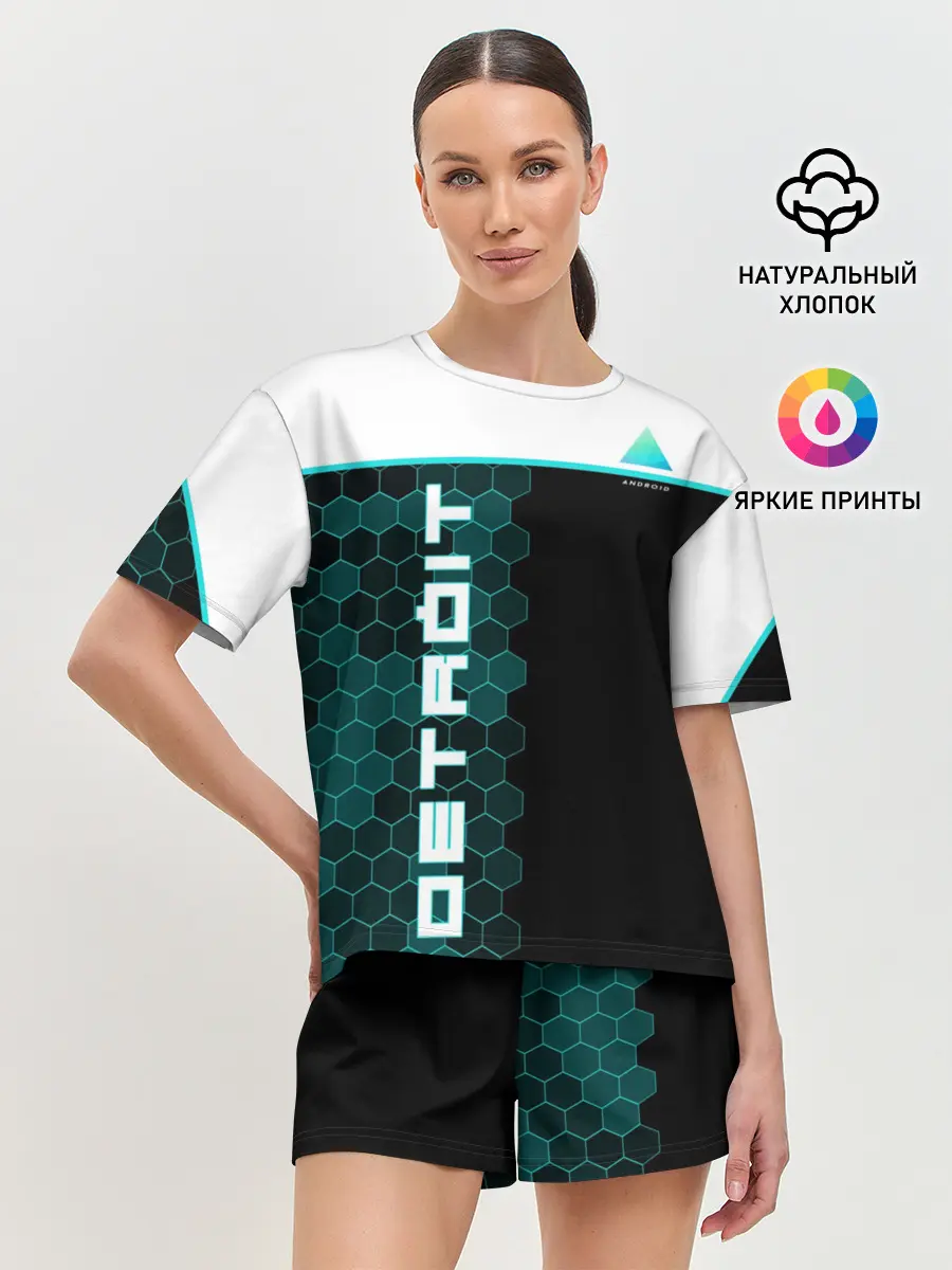 Женская пижама с шортами / Детройт: Стать человеком