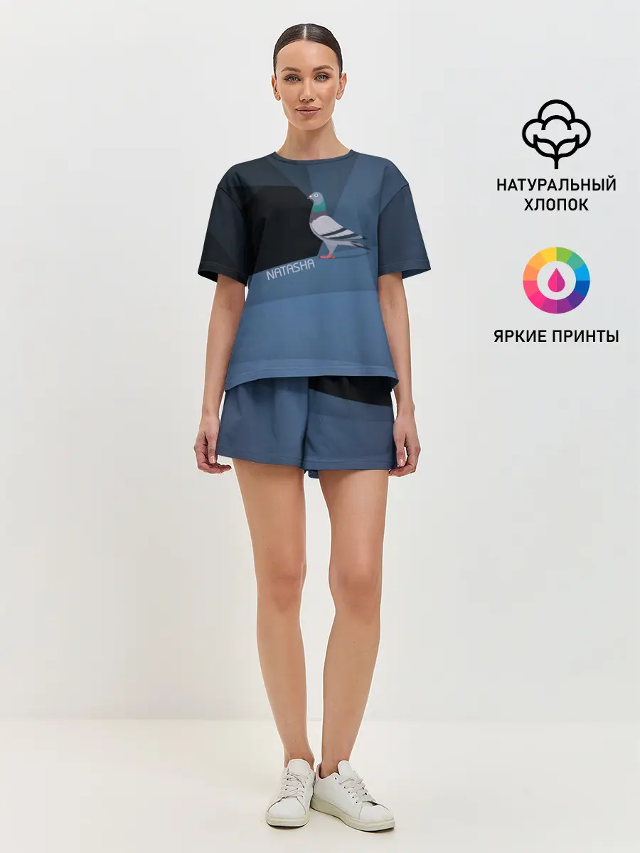 Женская пижама с шортами / Голубь Наташа