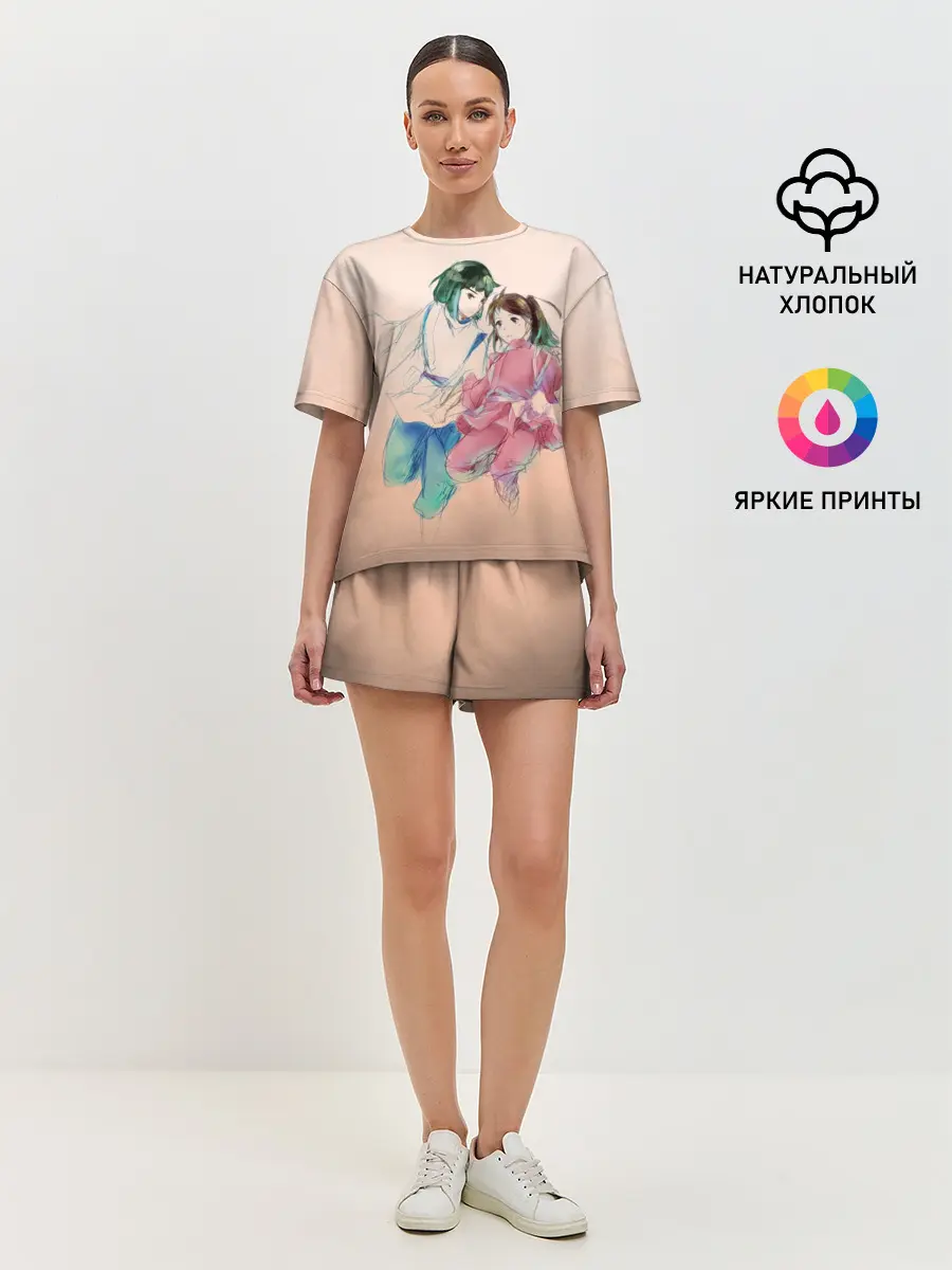 Женская пижама с шортами / Тихиро и Хаку