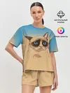 Женская пижама с шортами / Grumpy cat ART