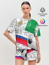 Женская пижама с шортами / Русский футбол