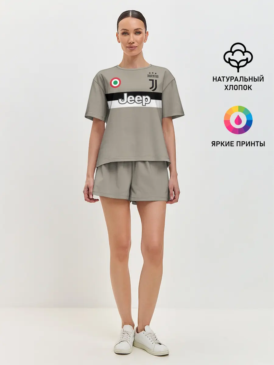 Женская пижама с шортами / Гостевая форма Роналду Ювентус