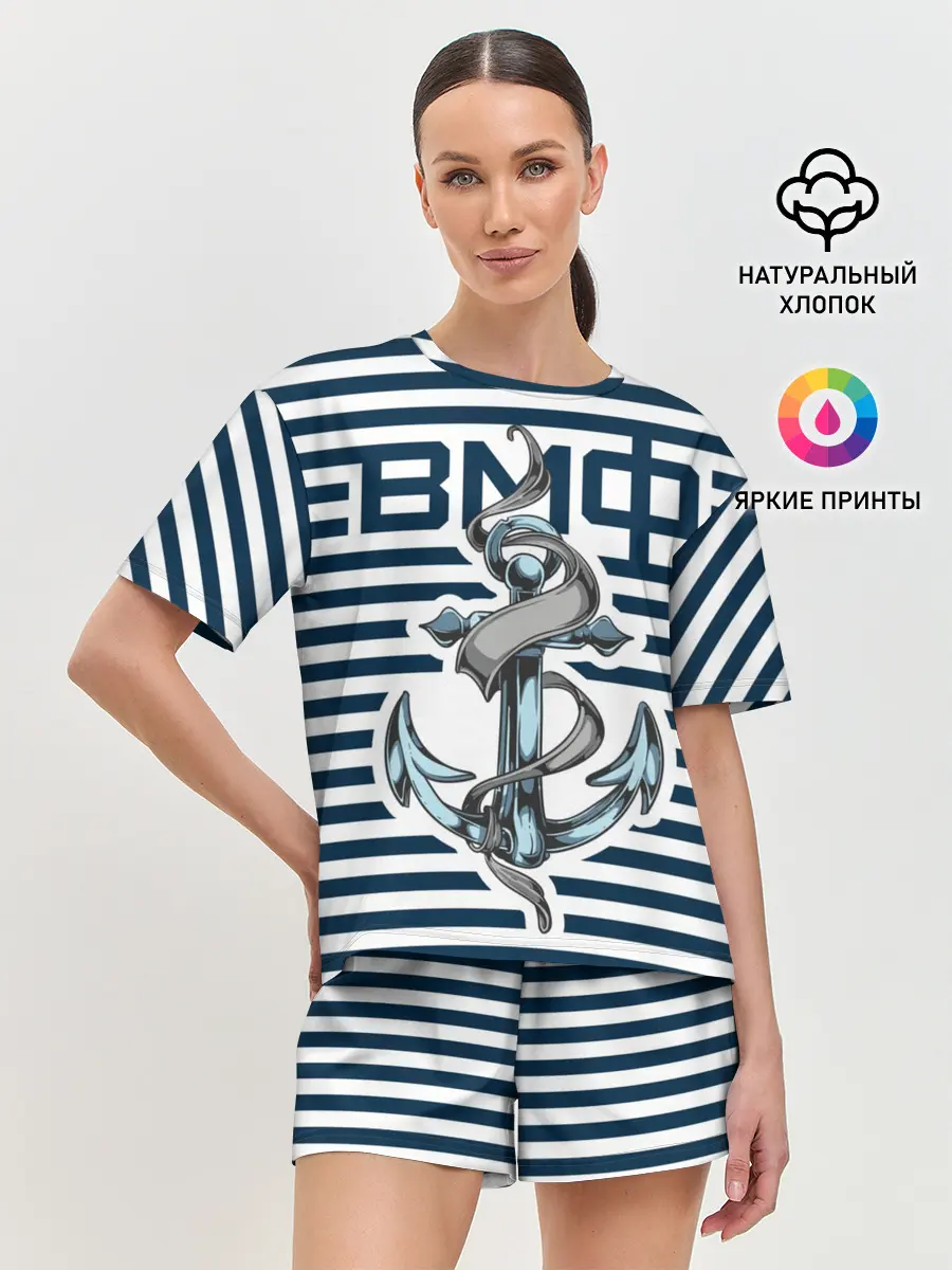 Женская пижама с шортами / Якорь ВМФ