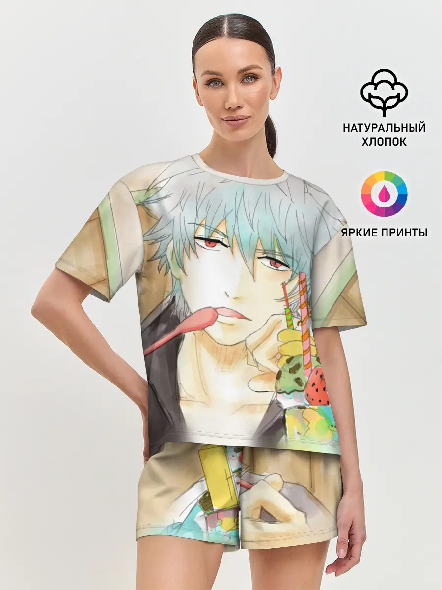 Женская пижама с шортами / манга Серебряная душа