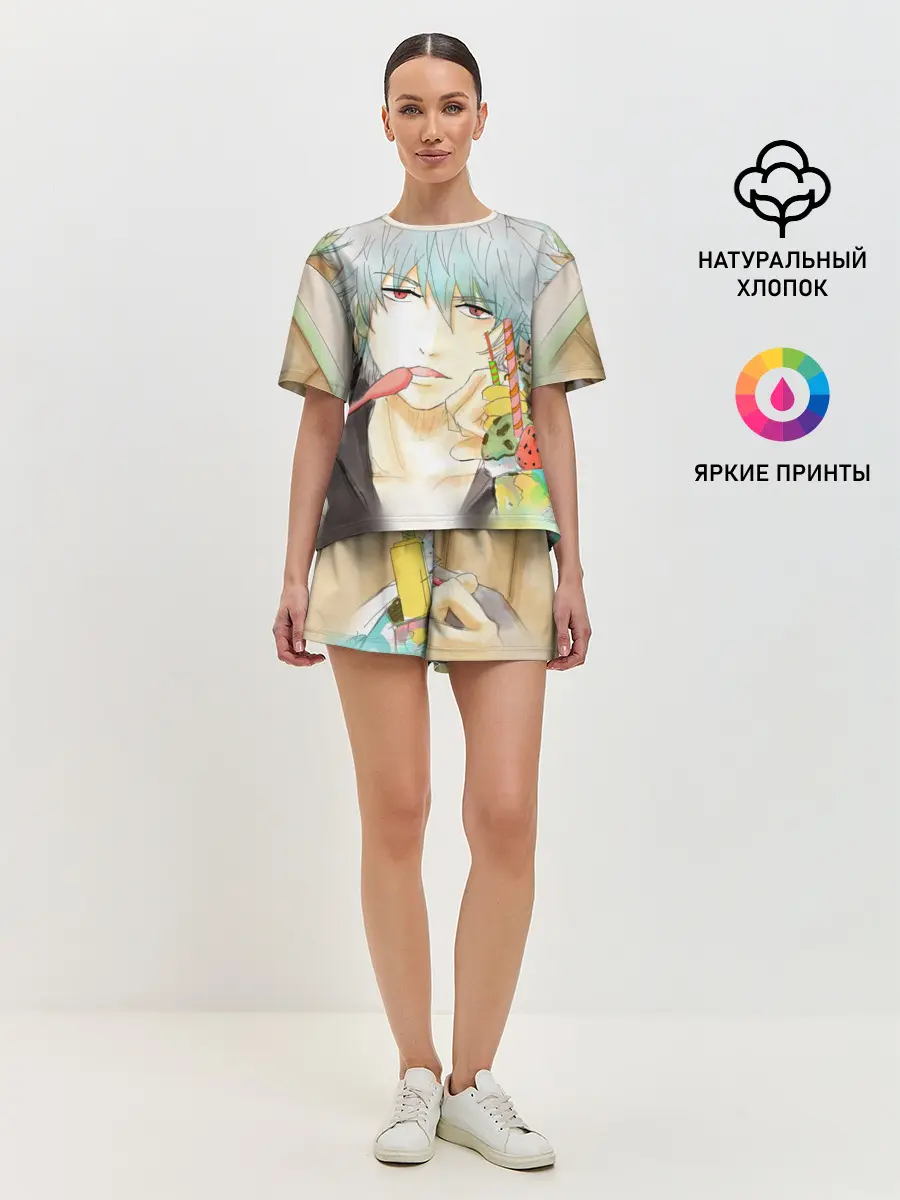 Женская пижама с шортами / манга Серебряная душа