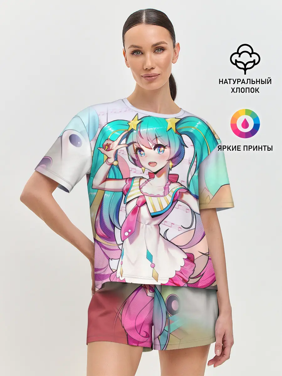 Женская пижама с шортами / Музыкальное наслаждения