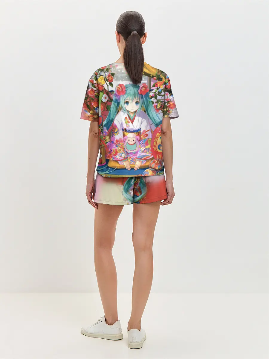 Женская пижама с шортами / Окно Mika Hatsune