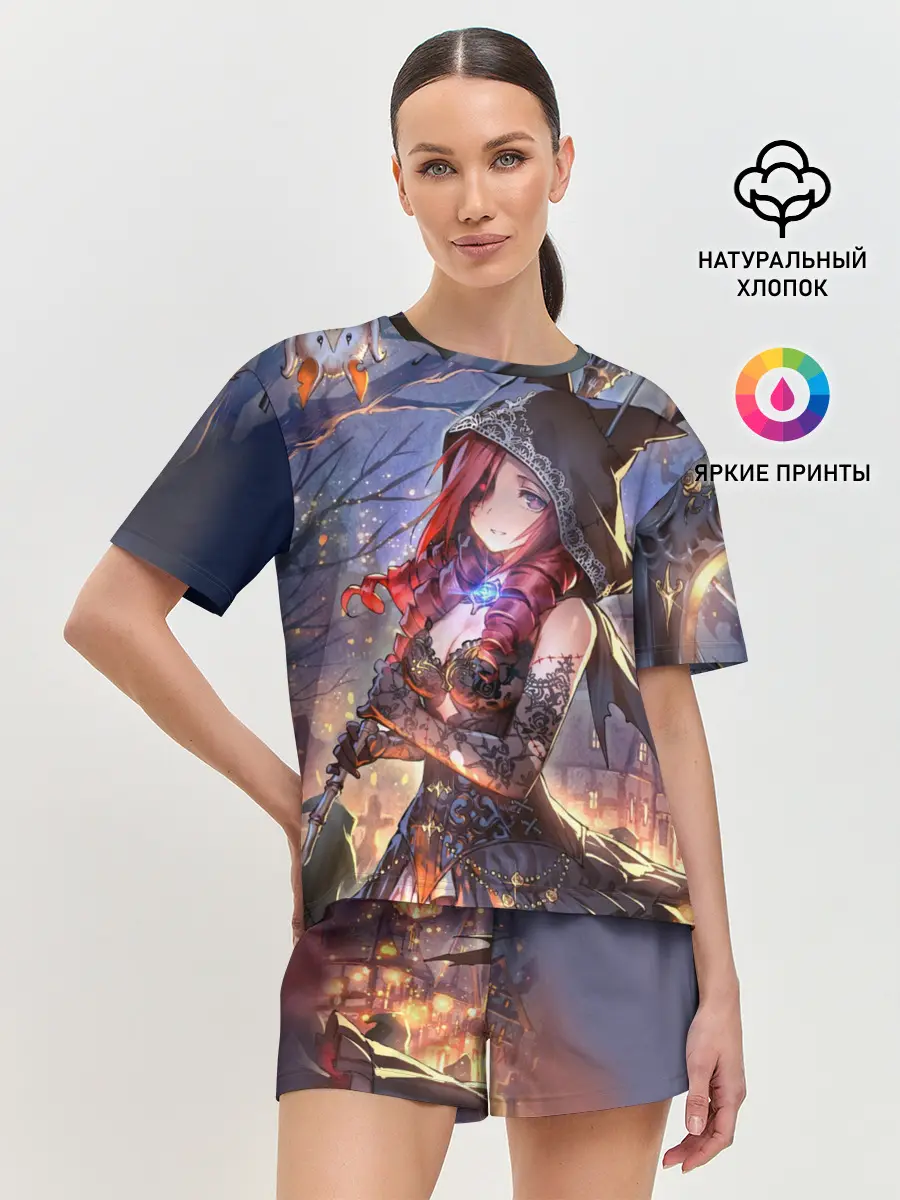 Женская пижама с шортами / Однокрылый демон Амира