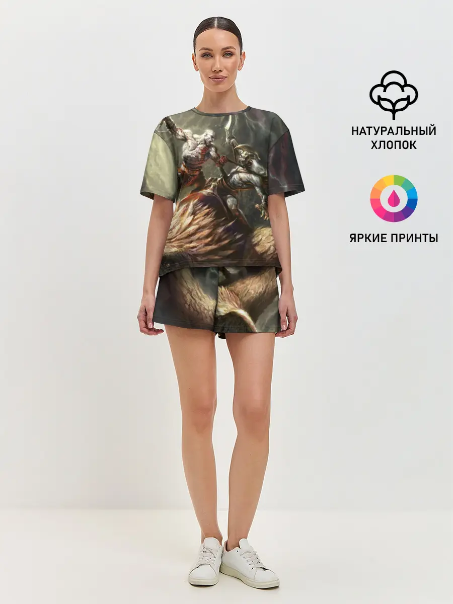 Женская пижама с шортами / Бог войны