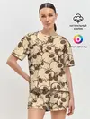 Женская пижама с шортами / мопс
