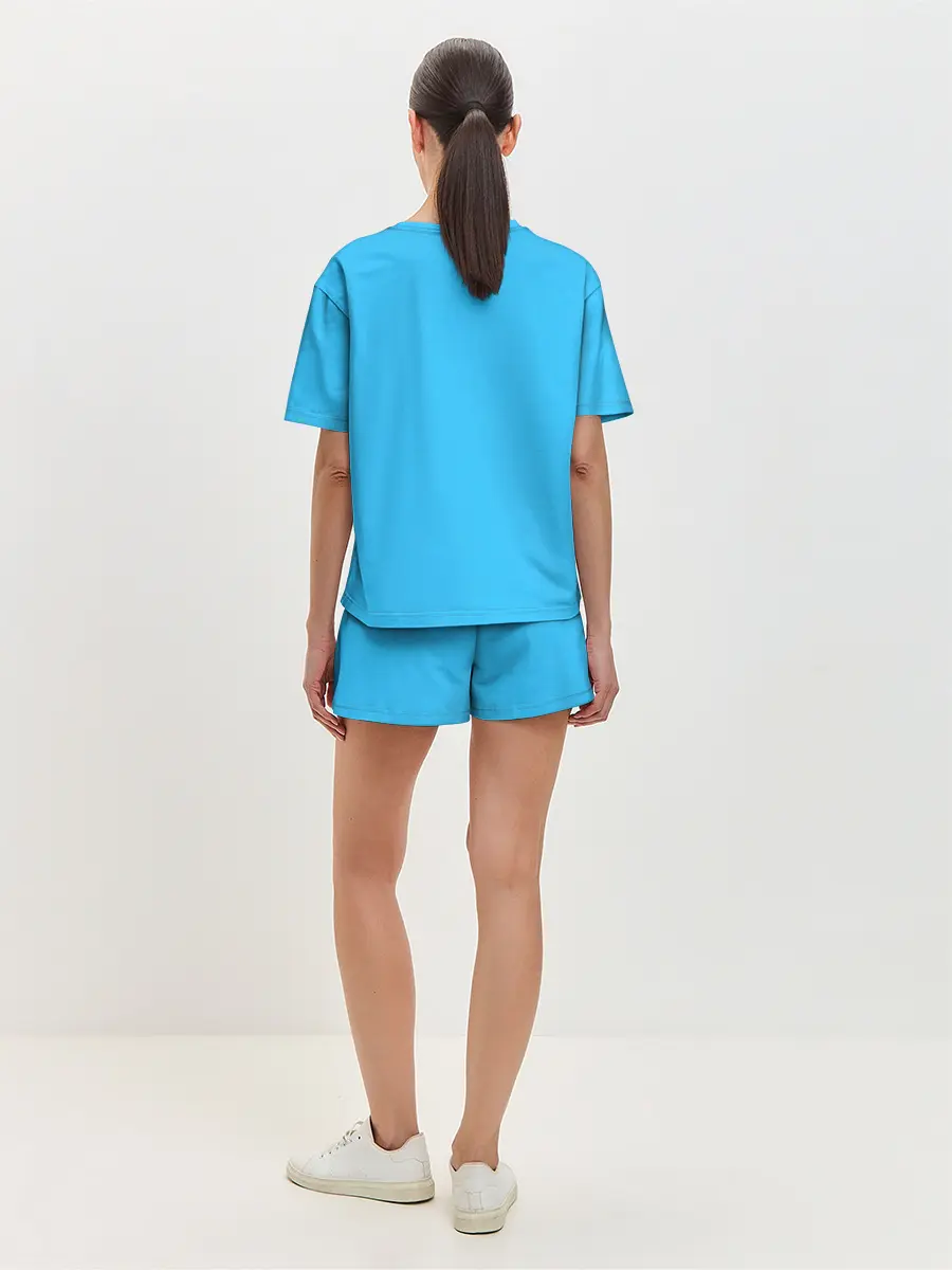 Женская пижама с шортами / Толстый кот