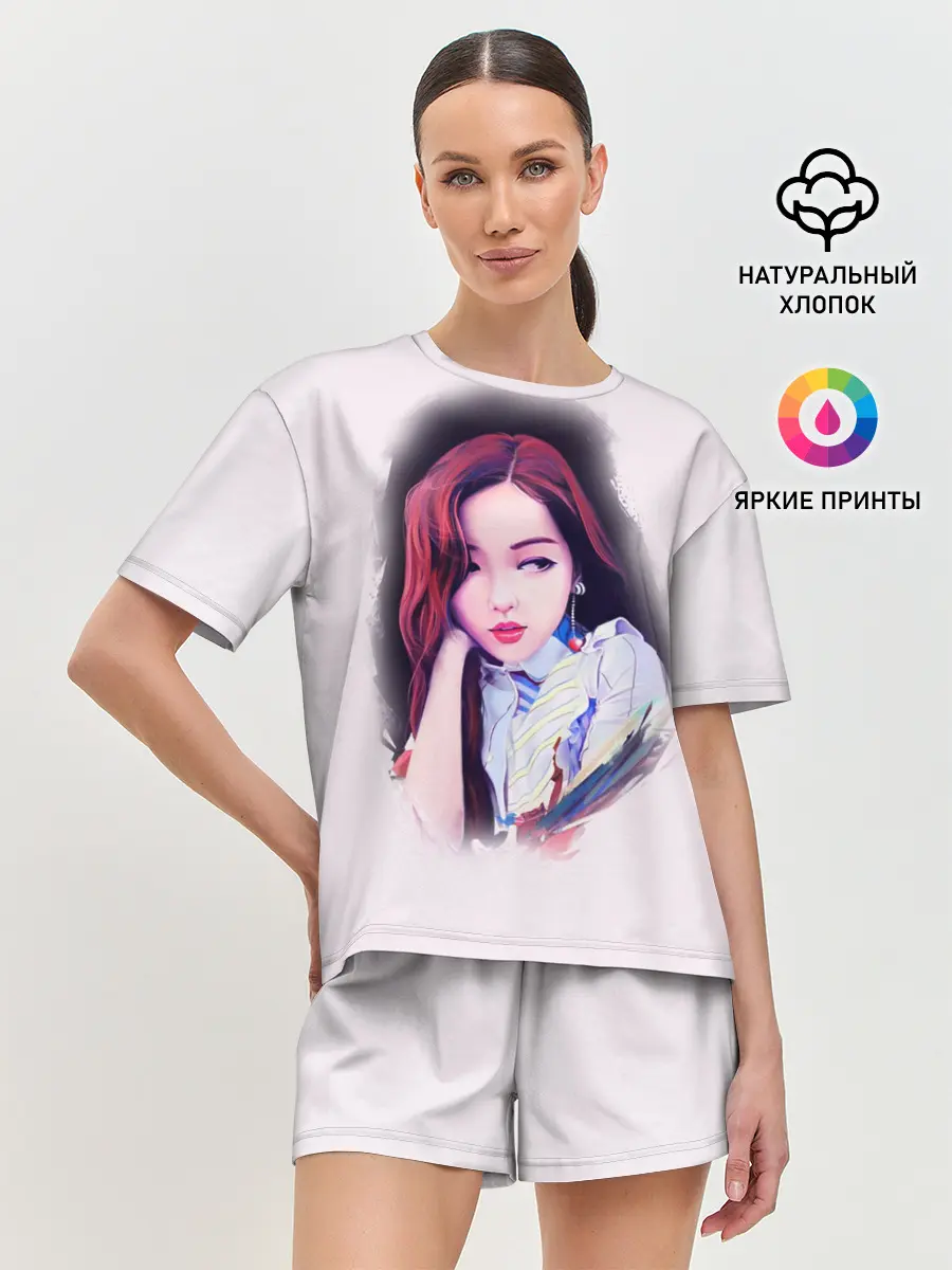 Женская пижама с шортами / BlackPink Розэ