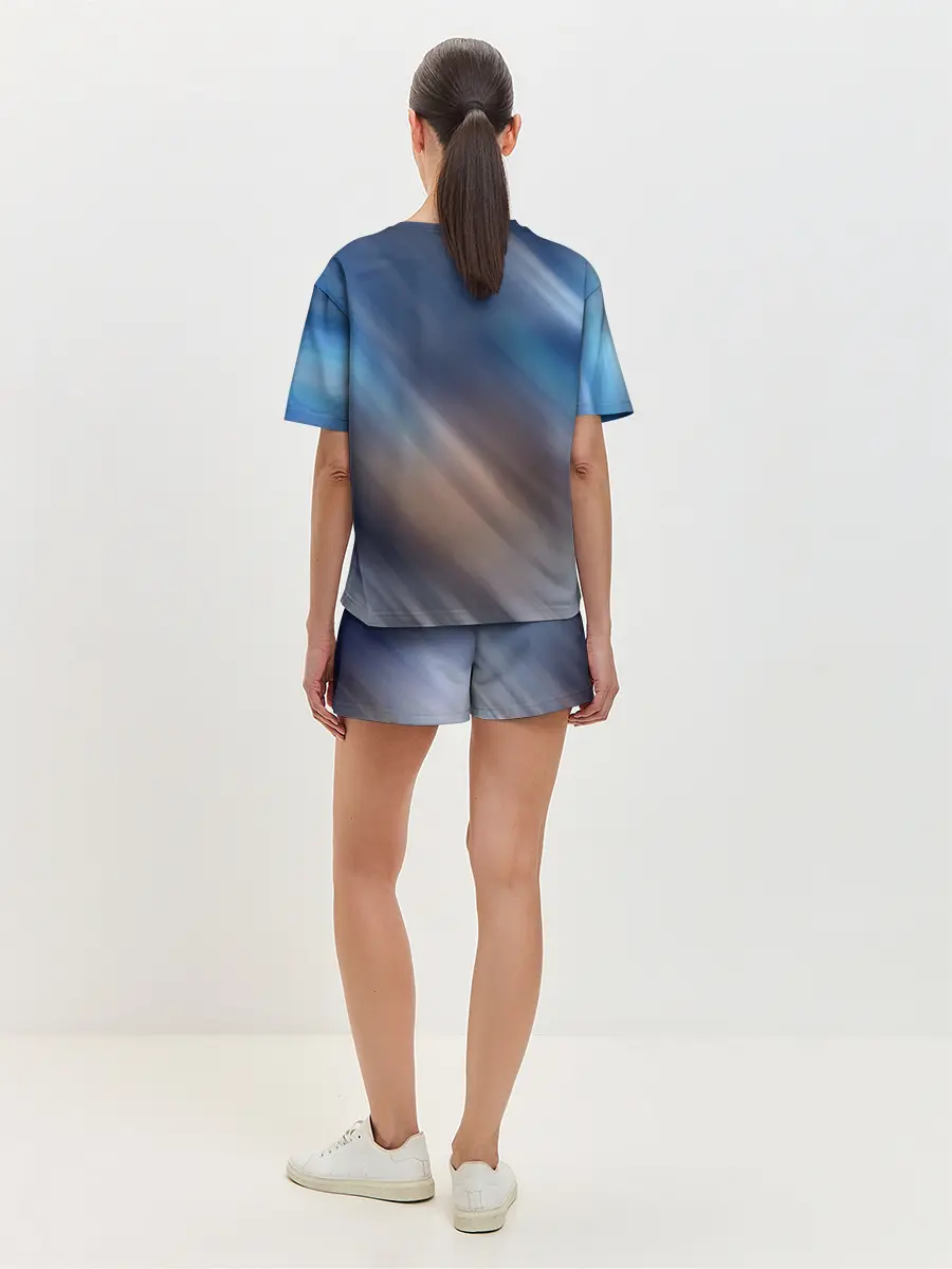 Женская пижама с шортами / КОТ АСТРОНАВТ