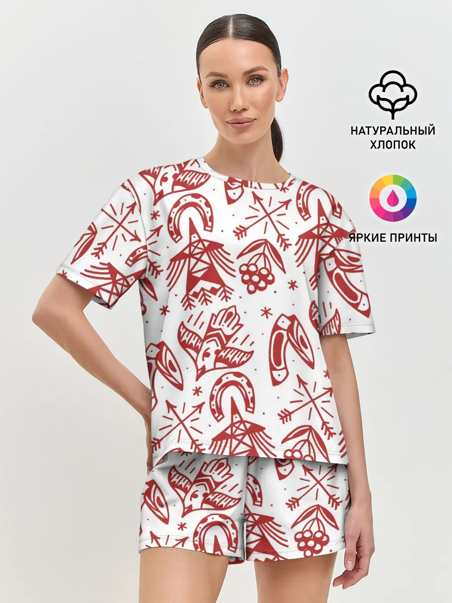 Женская пижама с шортами / Сибирь