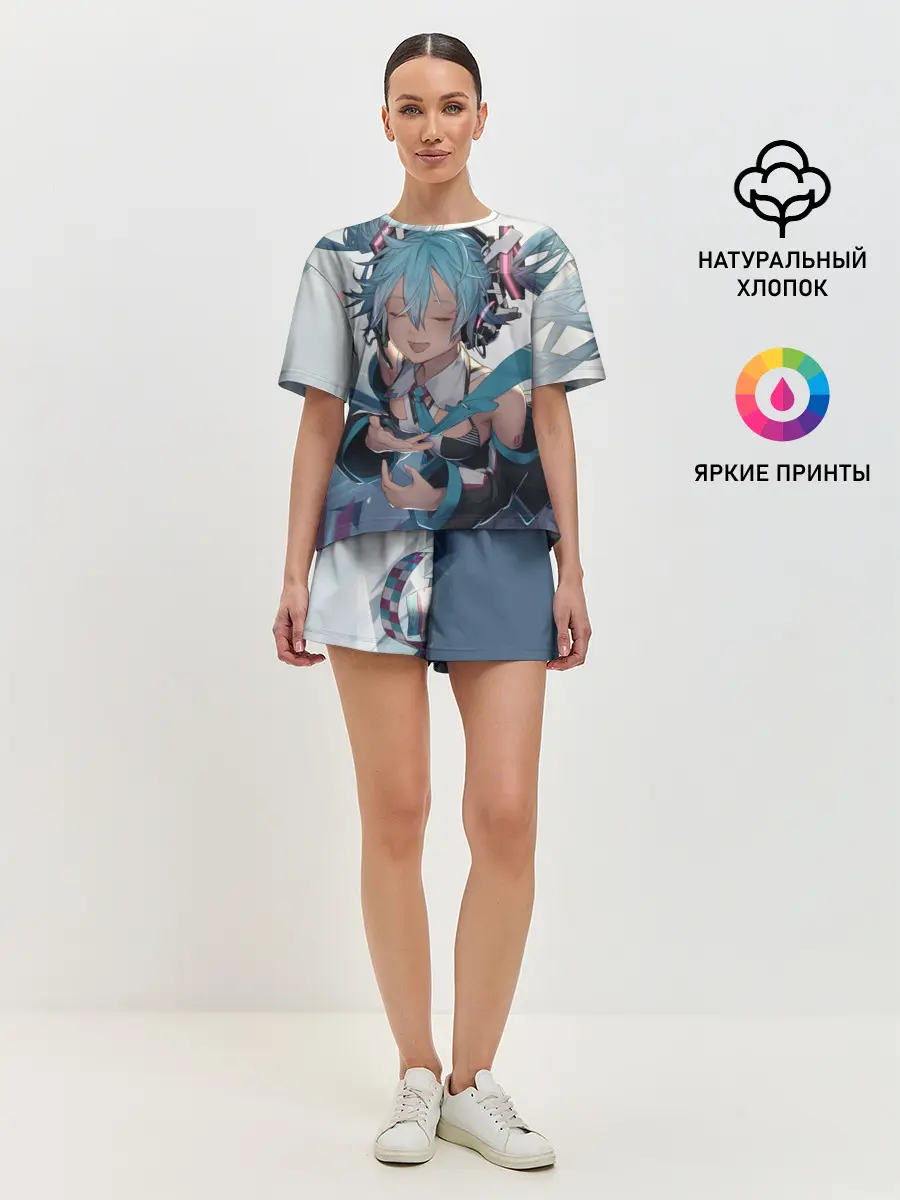 Женская пижама с шортами / Безумная Хатсуне