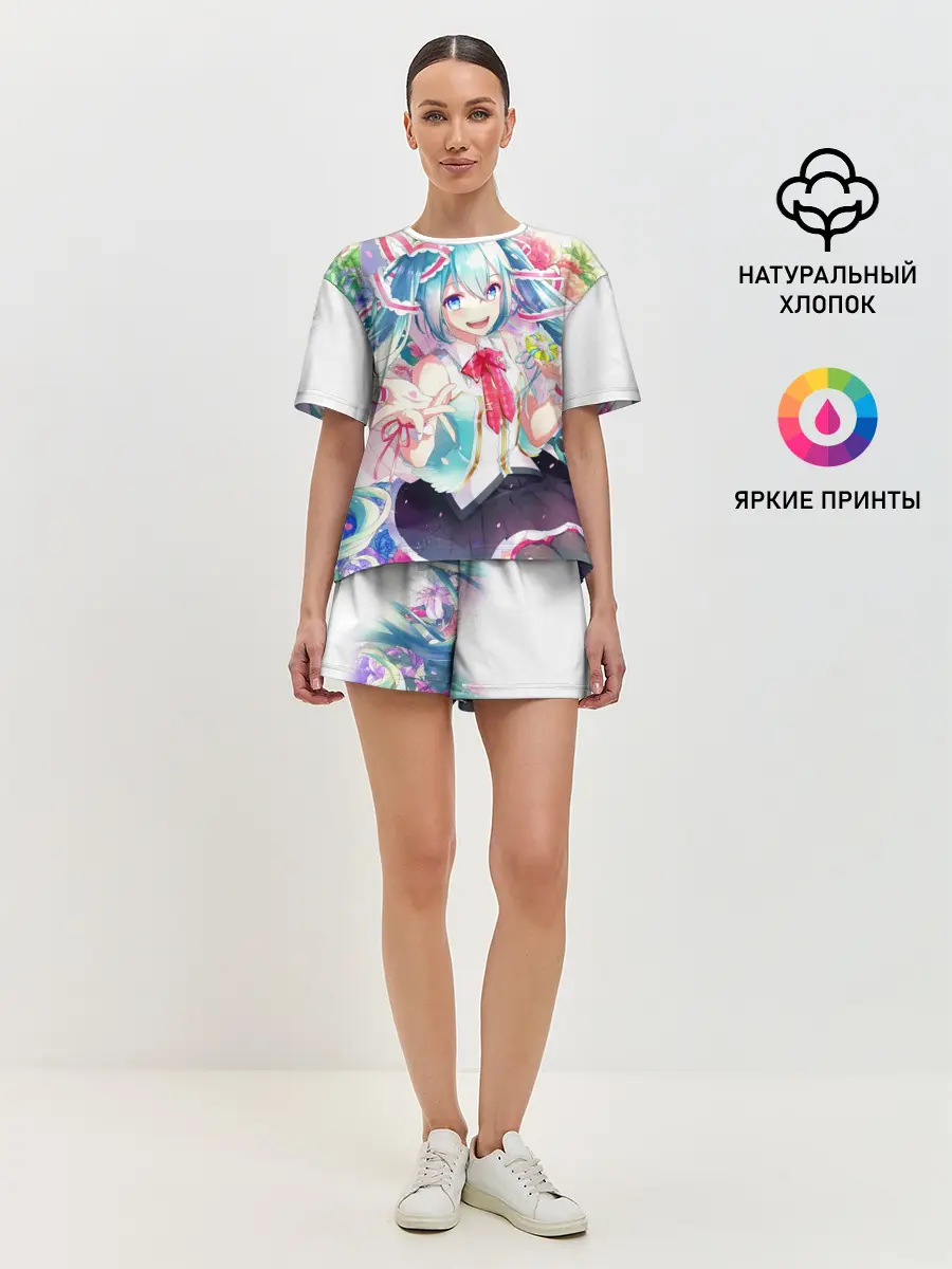 Женская пижама с шортами / Благородная Хатсуне Мику