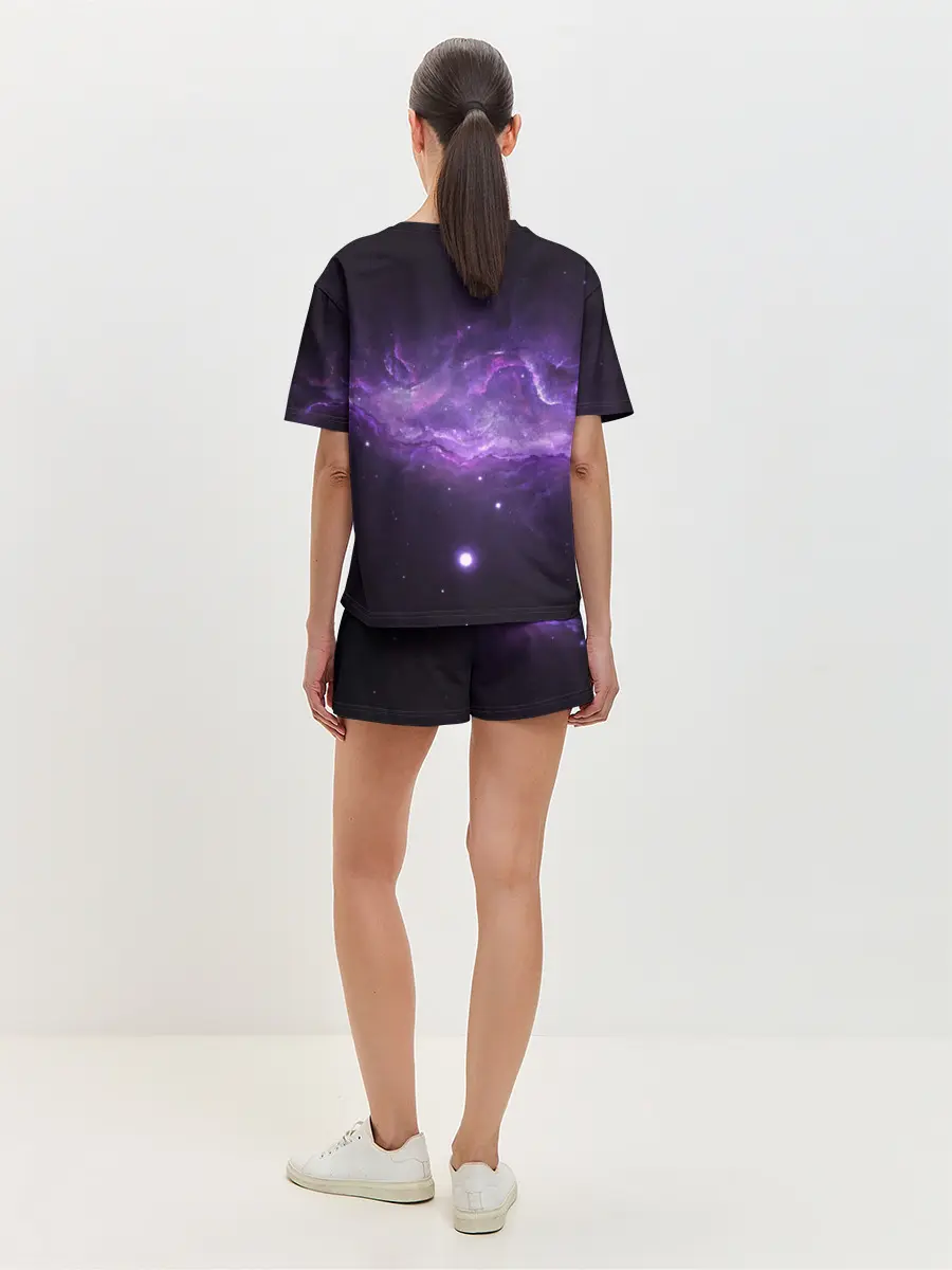 Женская пижама с шортами / BTS SPACЕ 3D / БТС КОСМОС