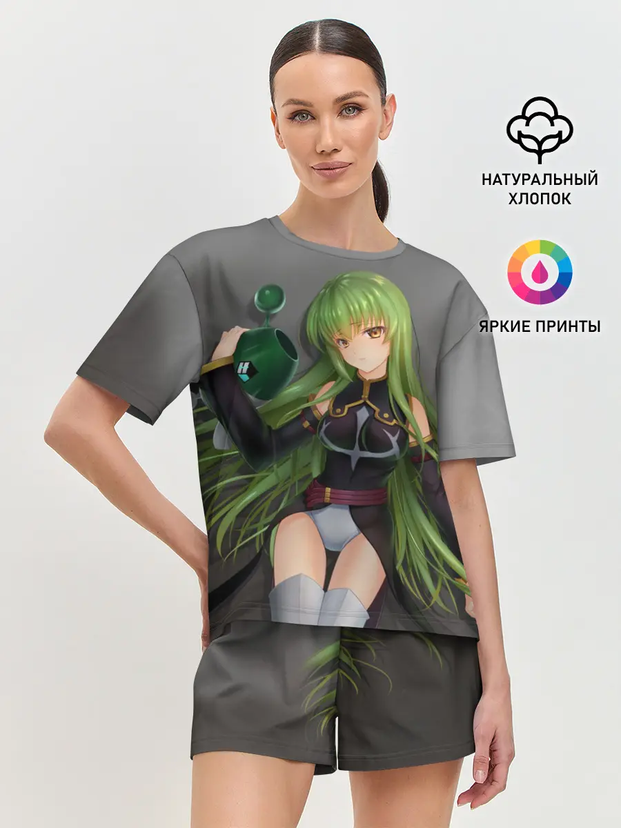 Женская пижама с шортами / Code Geass art gray