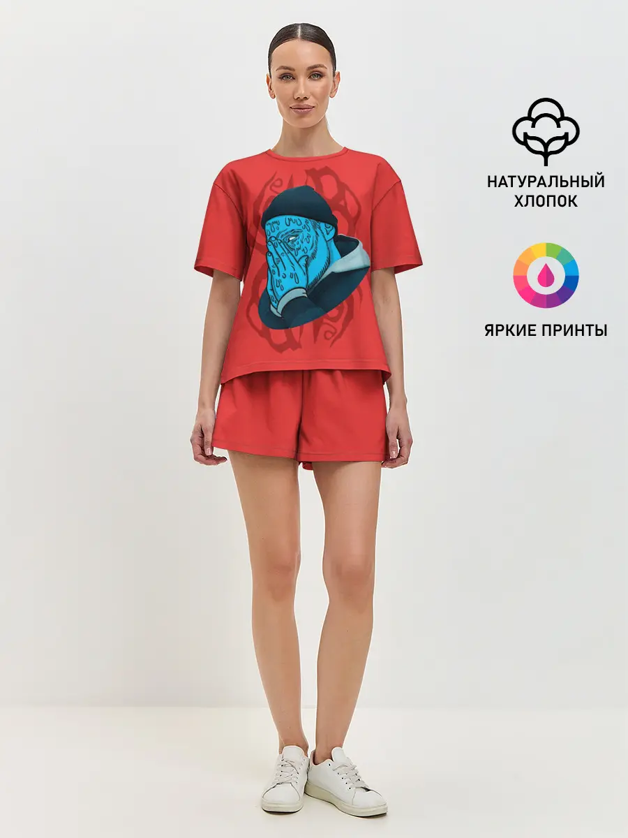 Женская пижама с шортами / Jeembo Grime