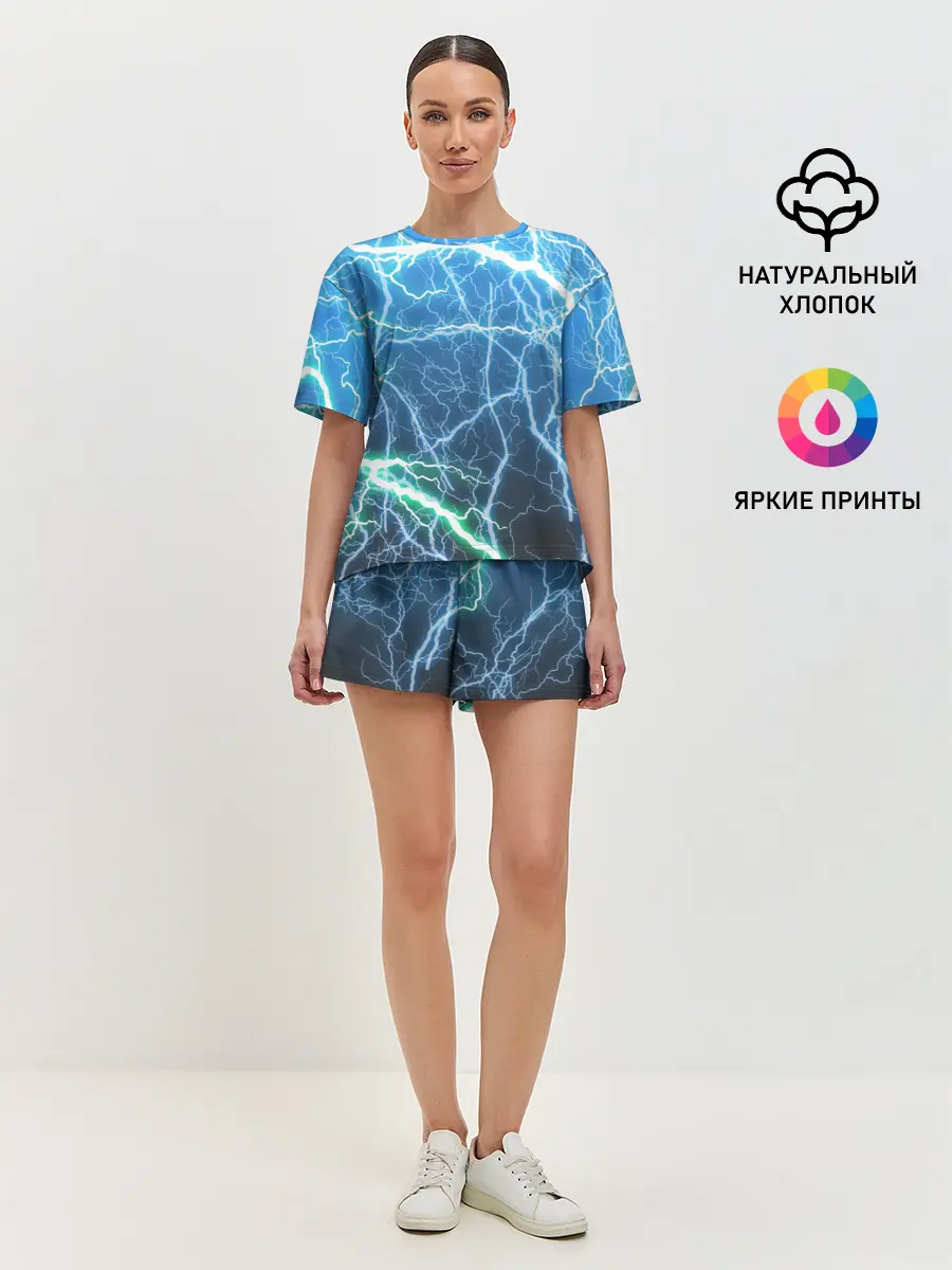 Женская пижама с шортами / РАЗРЯДЫ МОЛНИЙ
